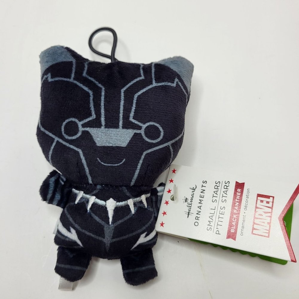 Hallmark‎ Christmas Ornament Black Panther Small Stars Marvel Plush Ornament Toy